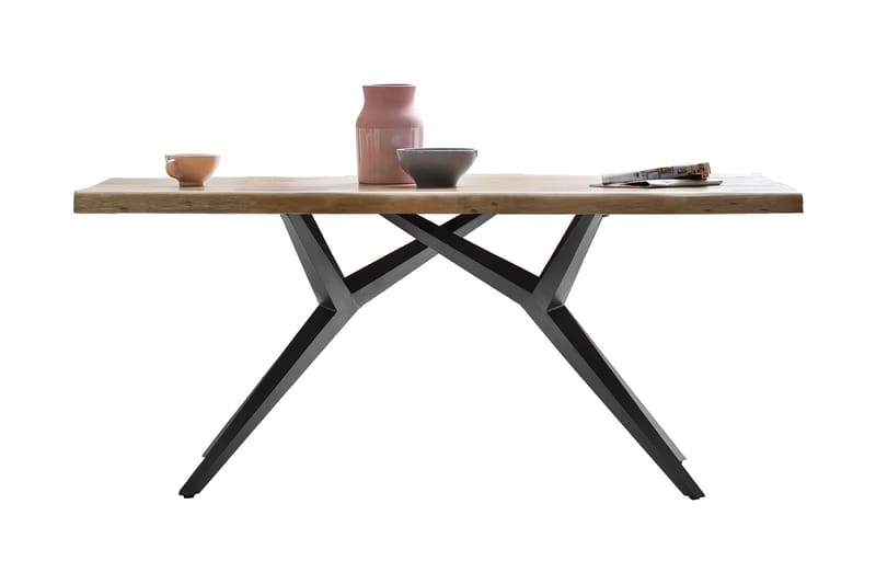 Laikera Spisebord 200x100 cm - Beige/Brun/Svart - Møbler - Bord - Spisebord & kjøkkenbord