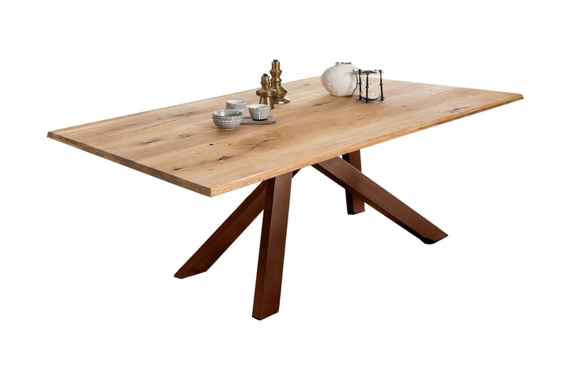 Laikera Spisebord 200x100 cm - Eik/Brun - Møbler - Bord - Spisebord & kjøkkenbord