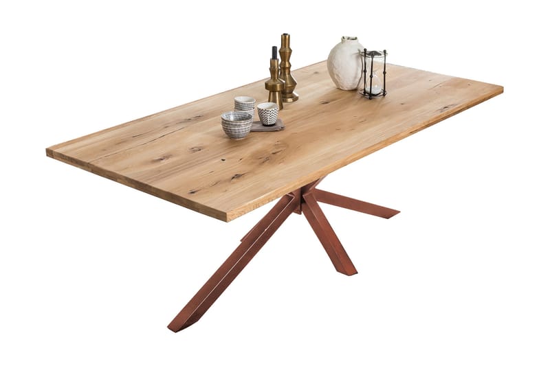 Laikera Spisebord 200x100 cm - Eik/Brun - Møbler - Bord - Spisebord & kjøkkenbord