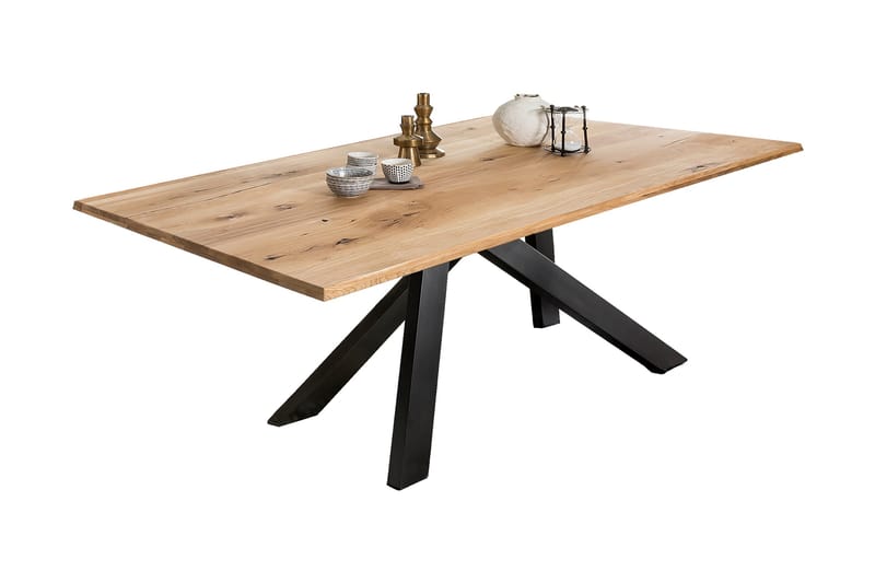 Laikera Spisebord 200x100 cm - Eik/Svart - Møbler - Bord - Spisebord & kjøkkenbord