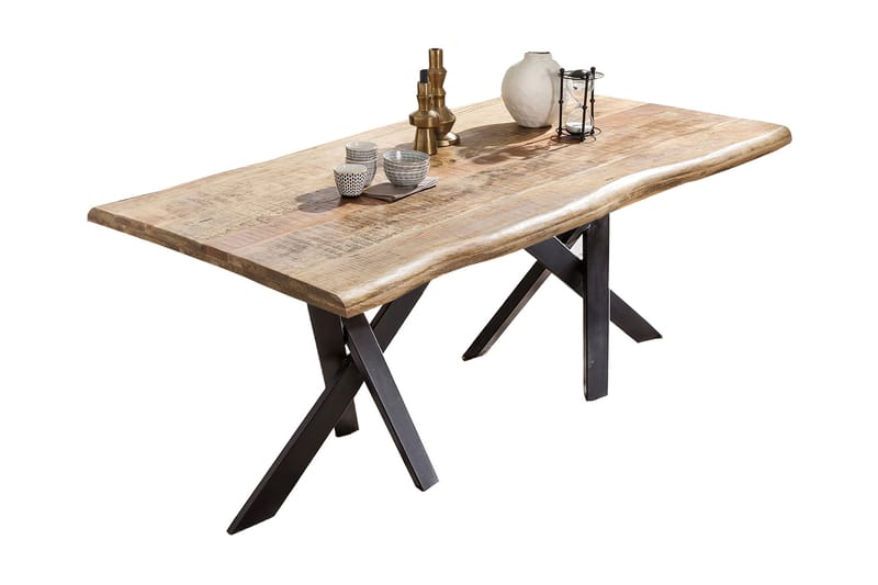 Laikera Spisebord 200x100 cm - Mango/Natur/Svart - Møbler - Bord - Spisebord & kjøkkenbord