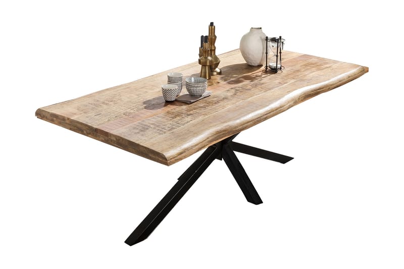Laikera Spisebord 200x100 cm - Mango/Natur/Svart - Møbler - Bord - Spisebord & kjøkkenbord