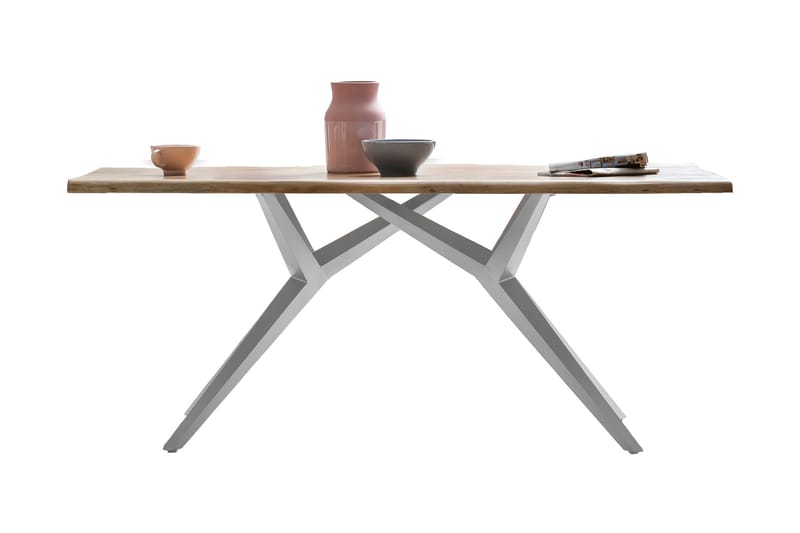 Laikera Spisebord 220 cm - Eik/Sølv - Møbler - Bord - Spisebord & kjøkkenbord
