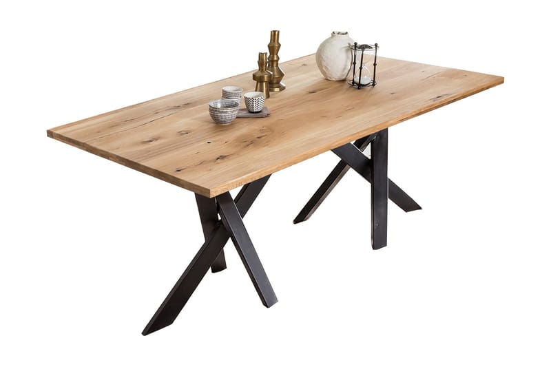 Laikera Spisebord 220 cm - Eik/Svart - Møbler - Bord - Spisebord & kjøkkenbord