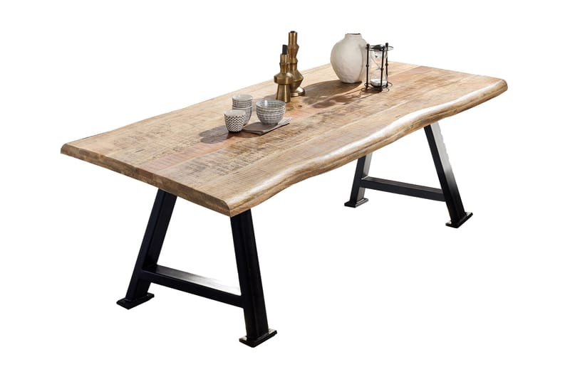 Laikera Spisebord 220 cm - Mango/Natur/Svart - Møbler - Bord - Spisebord & kjøkkenbord