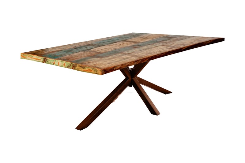 Laikera Spisebord 220 cm - Resikulert Tre/Flerfarget/Brun - Møbler - Bord - Spisebord & kjøkkenbord