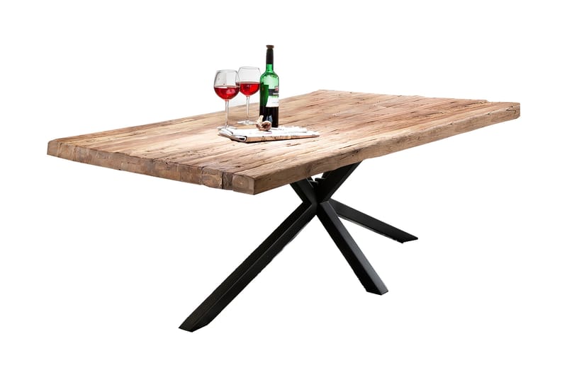 Laikera Spisebord 220 cm - Resirkulert Teak/Svart - Møbler - Stoler & lenestoler - Spisestuestoler & kjøkkenstoler