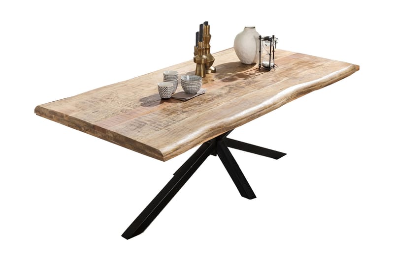 Laikera Spisebord 220 cm - Tre/Natur/Svart - Møbler - Bord - Spisebord & kjøkkenbord