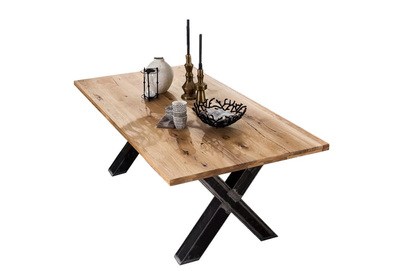 Laikera Spisebord 240 cm - Eik/Sølv - Møbler - Bord - Spisebord & kjøkkenbord
