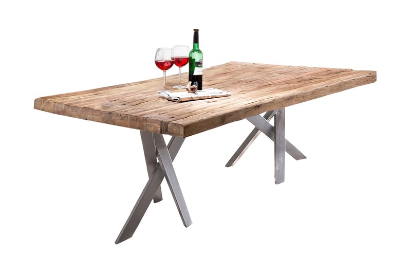 Laikera Spisebord 240 cm - Resirkulert Teak/Sølv - Møbler - Bord - Spisebord & kjøkkenbord