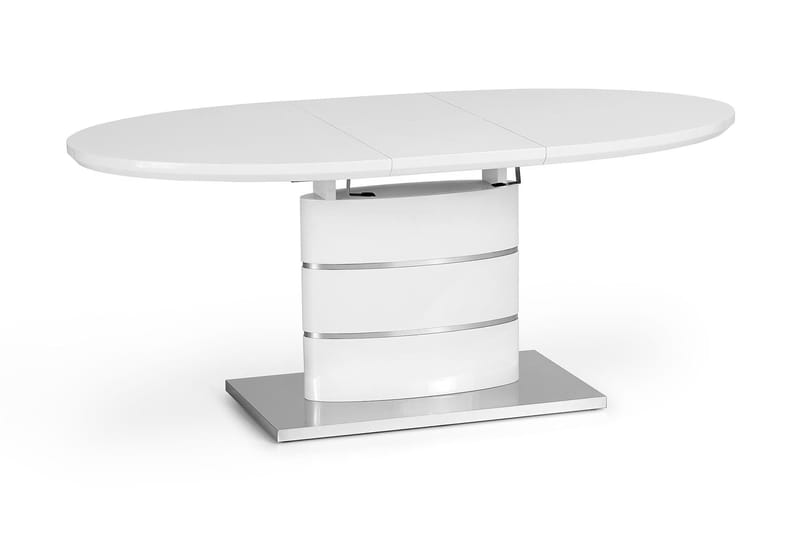 Lauber Forlengningsbart Spisebord 140 cm - Hvit - Møbler - Bord - Spisebord & kjøkkenbord