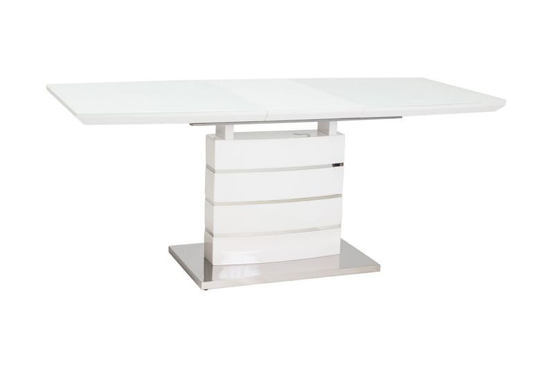 Leonaia Forlengningsbart Spisebord 140 cm - Glass/Hvit - Møbler - Bord - Spisebord & kjøkkenbord