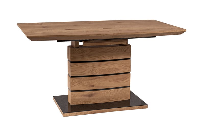 Leonaia Forlengningsbart Spisebord 140 cm - Glass/Natur - Møbler - Bord - Spisebord & kjøkkenbord