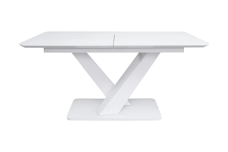 Lukecia Forlengningsbart Spisebord 160x90 cm - Glass/Hvit - Møbler - Bord - Spisebord & kjøkkenbord