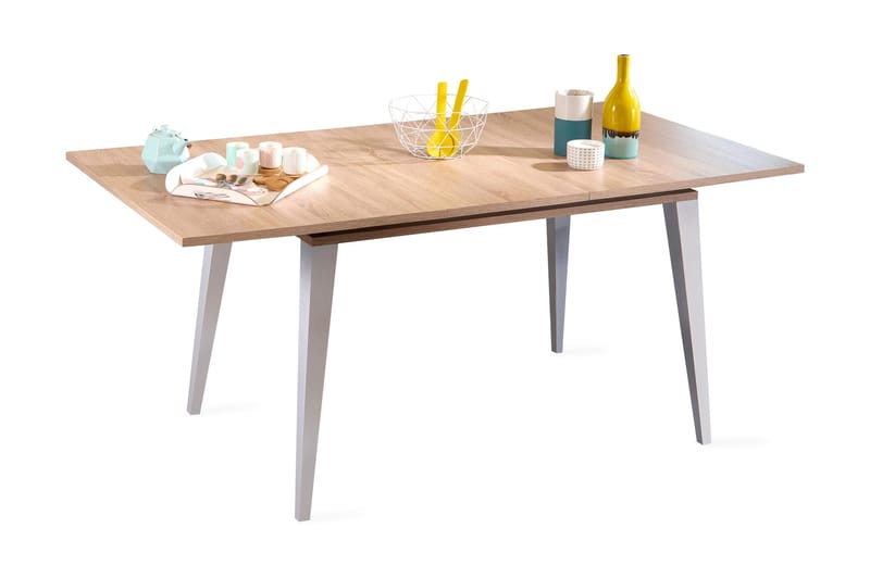 Luminet Forlengningsbart Spisebord 134 cm - Eik/Hvit - Møbler - Bord - Spisebord & kjøkkenbord