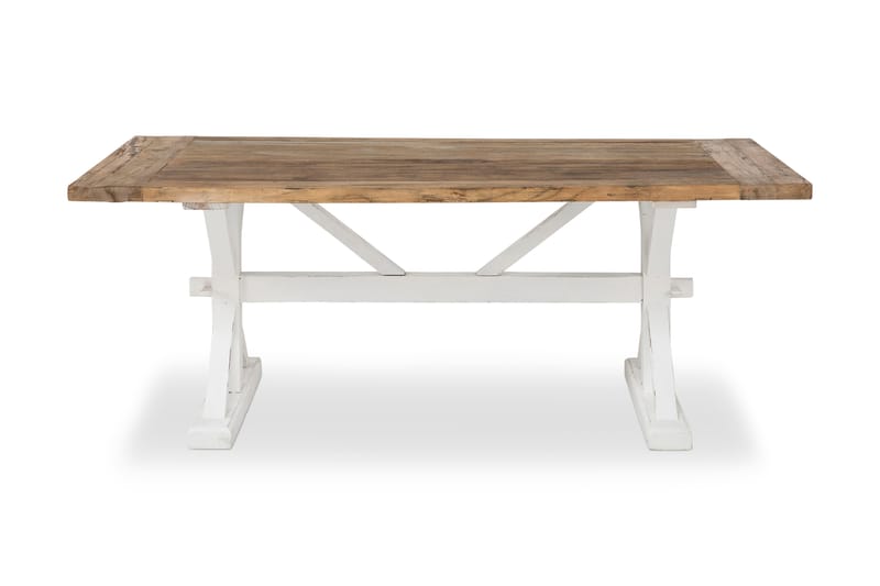 Lyon Forlengningsbart Spisebord 200 cm - Vintage Natur/Hvit - Møbler - Bord - Spisebord & kjøkkenbord