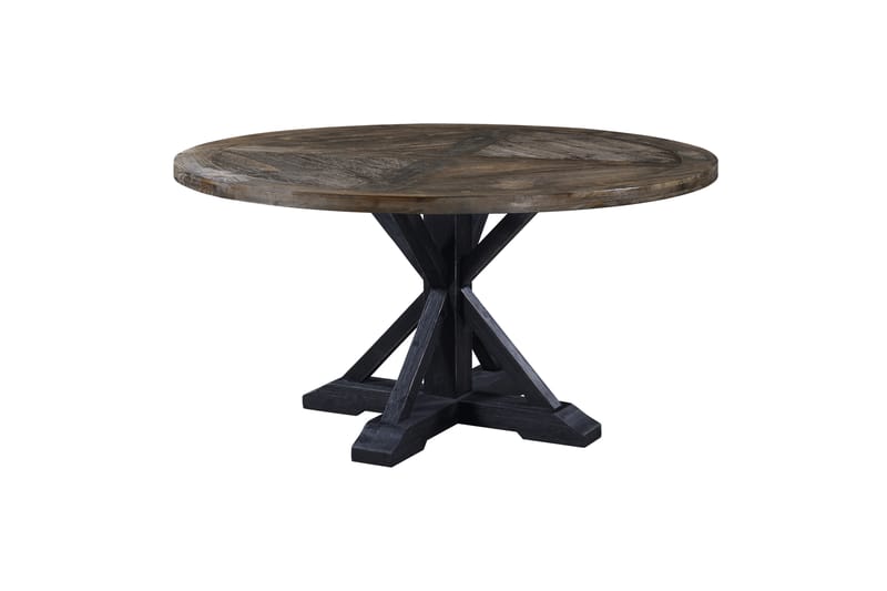Lyon Premium Spisebord 150 cm Rundt - Natur/Svart - Møbler - Bord - Spisebord & kjøkkenbord