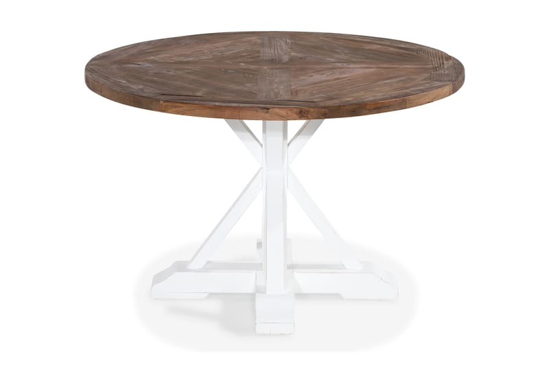 Lyon Spisebord 120 cm Rund - Natur/Hvit - Møbler - Bord - Spisebord & kjøkkenbord