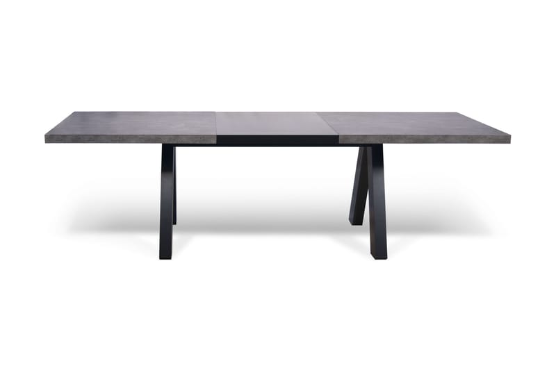 Margretty Spisebord 200 cm - Svart/Betong - Møbler - Bord - Spisebord & kjøkkenbord