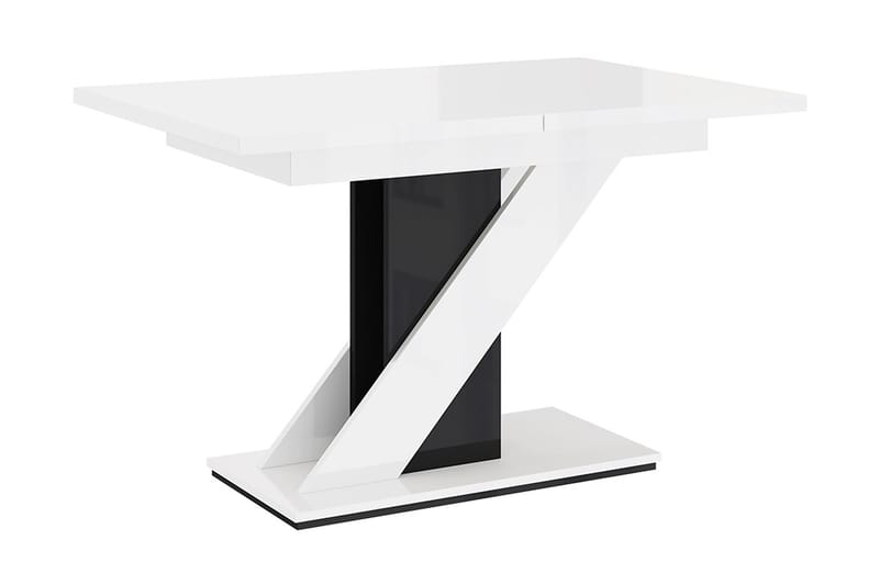 Meva Spisebord 120 cm - Hvit/Svart - Møbler - Bord - Spisebord & kjøkkenbord