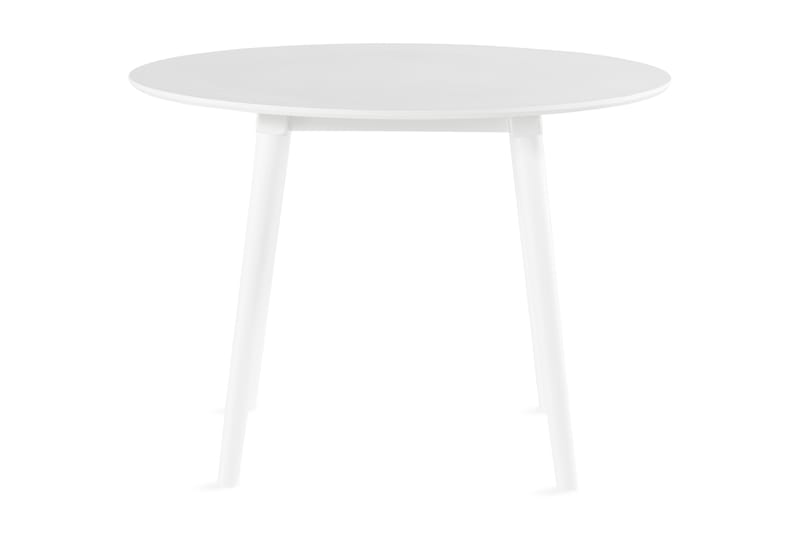 Mioveni Spisebord 106 cm Rundt - Hvit - Møbler - Bord - Spisebord & kjøkkenbord