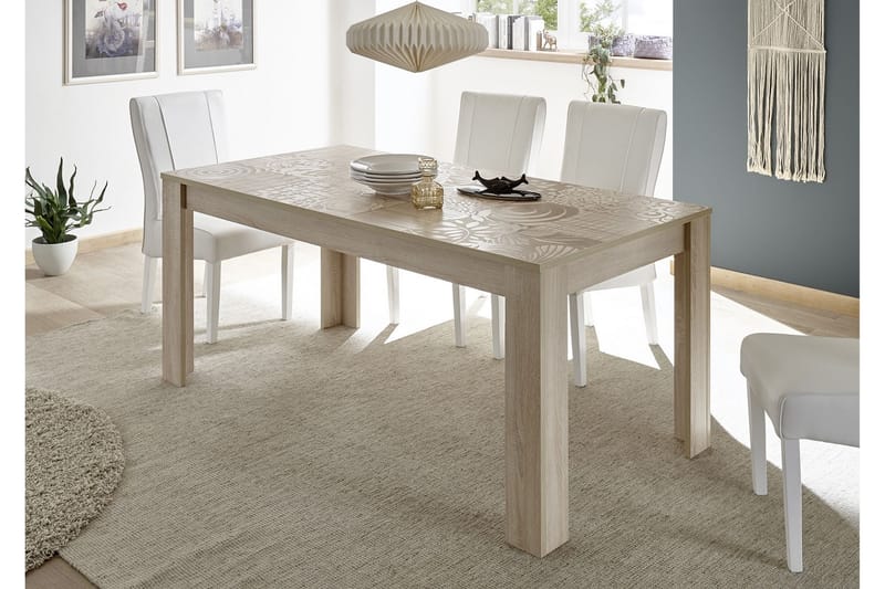 Mironne Forlengningsbart Spisebord 180 cm - Hvit/Beige/Grå - Møbler - Bord - Spisebord & kjøkkenbord