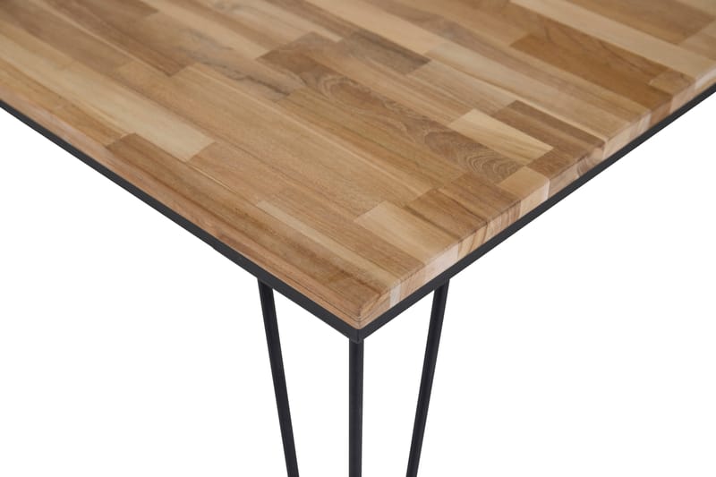 Miva Spisebord 80 cm Teak/Brun/Svart/Natur - Møbler - Bord - Spisebord & kjøkkenbord
