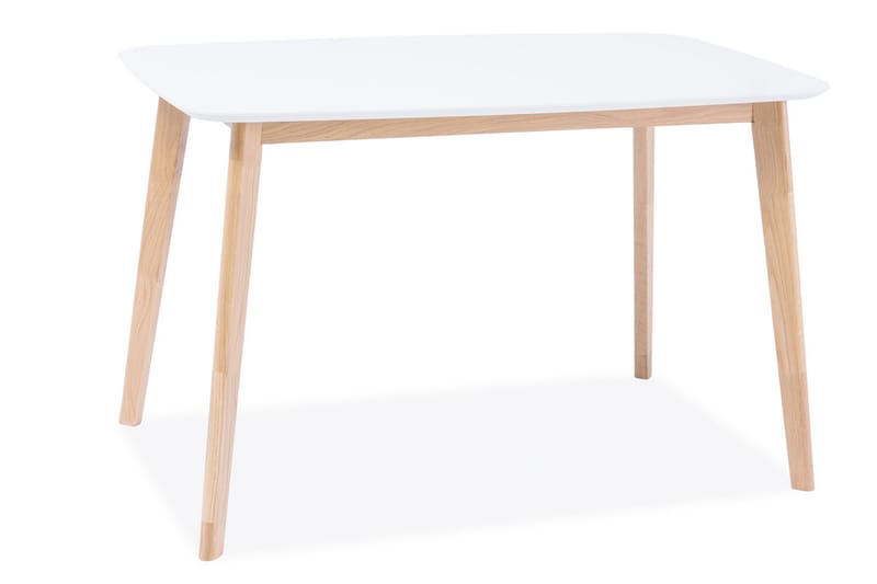 Mosson Spisebord 120 cm - Hvit/Natur - Møbler - Bord - Spisebord & kjøkkenbord