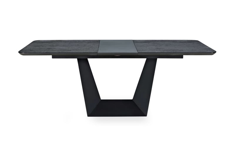 Nance Forlengningsbart Spisebord 160 cm Metall/Glass - Svart - Møbler - Bord - Spisebord & kjøkkenbord