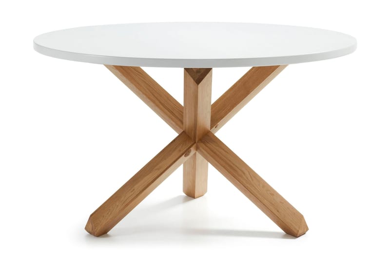 Nori Spisebord 120 cm Rundt - Hvit - Møbler - Bord - Spisebord & kjøkkenbord