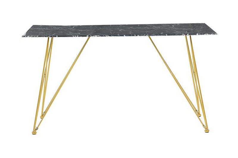 Nunierra Spisebord 140 cm - Svart / Gull - Møbler - Bord - Spisebord & kjøkkenbord