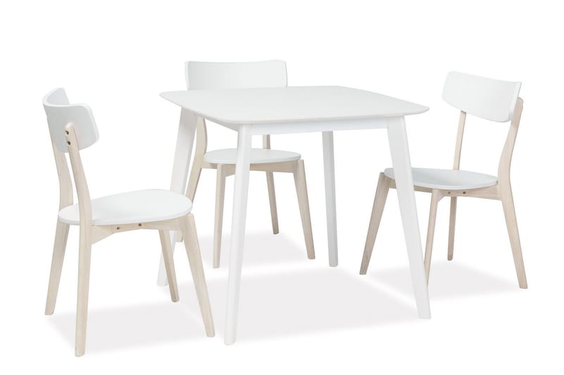 Nurran Spisebord 80 cm - Hvit - Møbler - Bord - Spisebord & kjøkkenbord