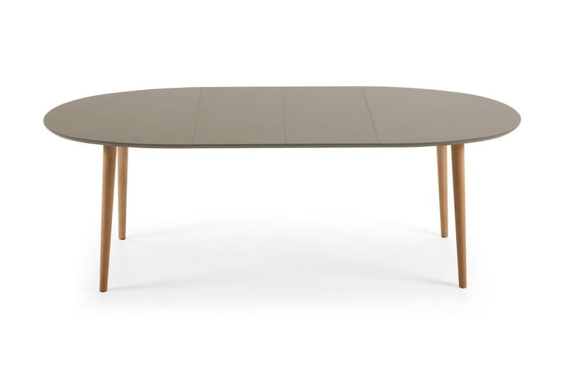 Oakland Forlengningsbart Spisebord 140 cm Oval - Massivt Tre/Grå - Møbler - Bord - Spisebord & kjøkkenbord