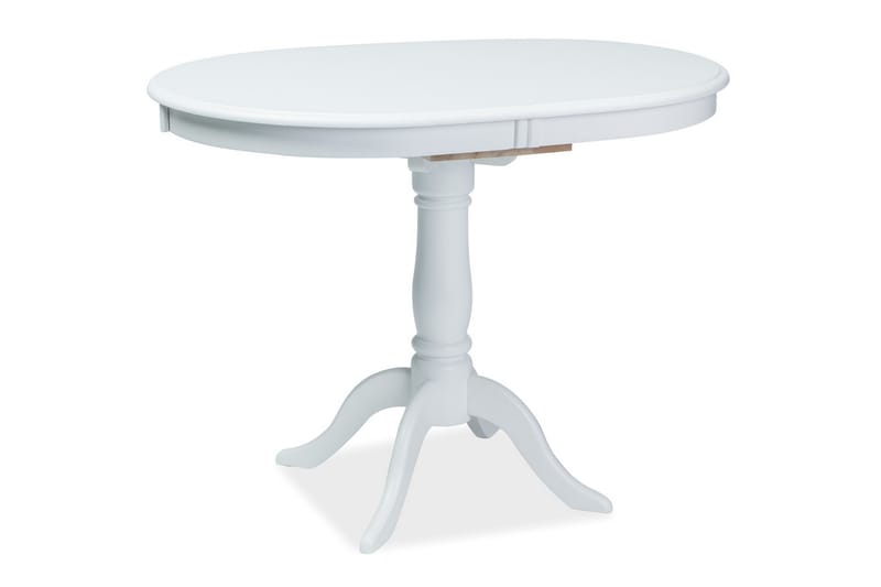 Onzato Forlengningsbart Spisebord 100 cm Ovalt - Hvit - Møbler - Bord - Spisebord & kjøkkenbord
