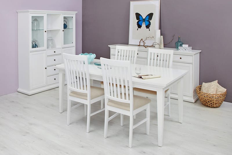 Paris Forlengningsbart Spisebord 180 cm - Hvit - Møbler - Bord - Spisebord & kjøkkenbord