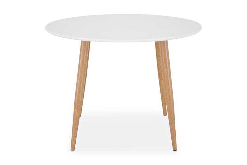 Pelle Spisebord 100 cm Rundt - Hvit - Møbler - Bord - Spisebord & kjøkkenbord