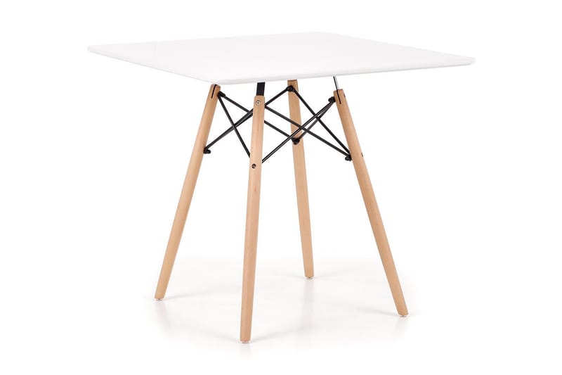 Pelvalle Spisebord 80 cm - Hvit/Eik - Møbler - Bord - Spisebord & kjøkkenbord