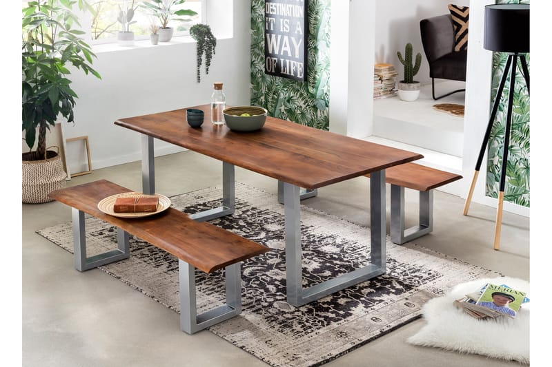 Rotelle Spisebord - Rød/Sølv - Møbler - Bord - Spisebord & kjøkkenbord