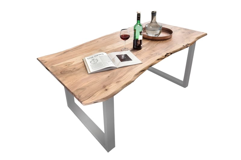 Rotelle Spisebord - Tre/Natur/Rød/Sølv - Møbler - Bord - Spisebord & kjøkkenbord
