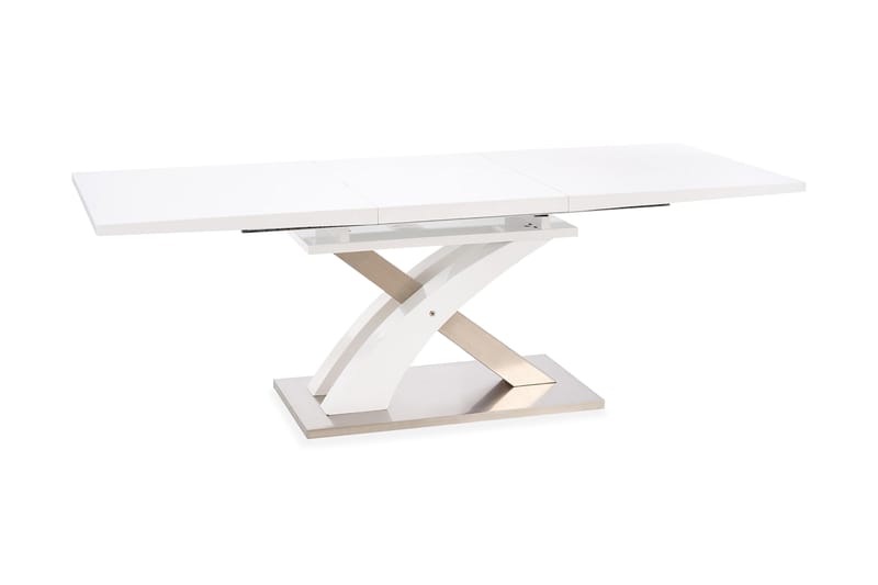 Sandor Forlengningsbart Spisebord 160 cm - Hvit - Møbler - Bord - Spisebord & kjøkkenbord