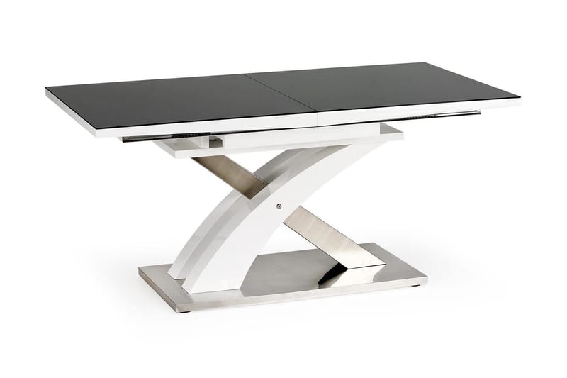 Sandor Forlengningsbart Spisebord 160 cm - Svart/Hvit - Møbler - Bord - Spisebord & kjøkkenbord