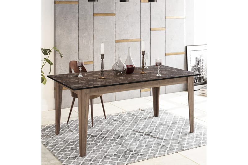 Sincerely Spisebord 180 cm - Valnøtt|Svart - Møbler - Bord - Spisebord & kjøkkenbord