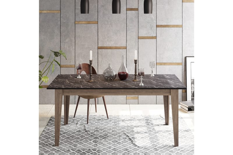 Sincerely Spisebord 180 cm - Valnøtt|Svart - Møbler - Bord - Spisebord & kjøkkenbord
