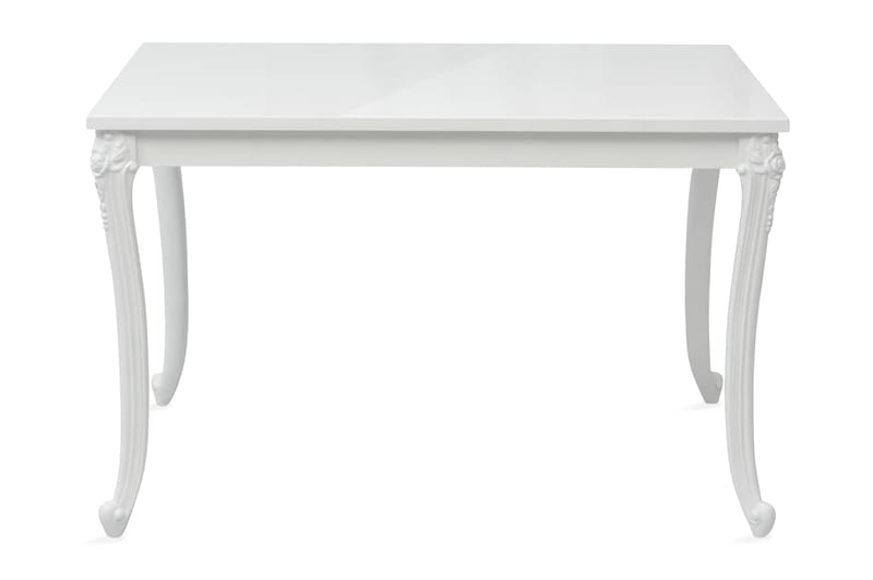 Spisebord 116x66x76 cm høyglans hvit - Hvit Høyglans - Møbler - Bord - Spisegrupper