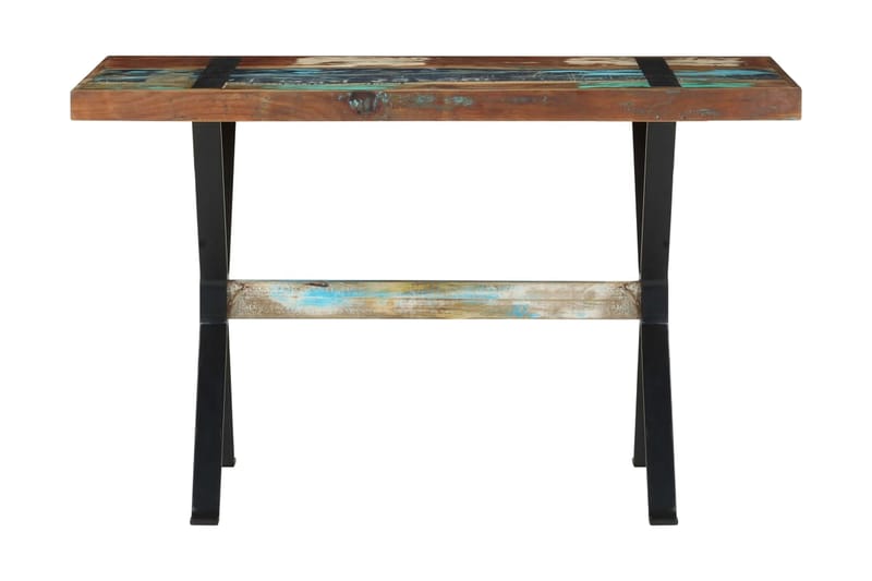 Spisebord 120x60x76 cm gjenvunnet heltre - Flerfarget - Møbler - Bord - Spisebord & kjøkkenbord