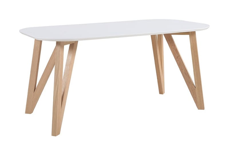 Spisebord 120x80x76 cm Eik - Hvit - Møbler - Bord - Spisebord & kjøkkenbord