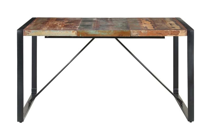 Spisebord 140x140x75 cm gjenvunnet heltre - Flerfarget - Møbler - Bord - Spisebord & kjøkkenbord