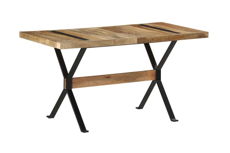 Spisebord 140x70x76 cm grovt mangotre - Brun - Møbler - Bord - Spisebord & kjøkkenbord