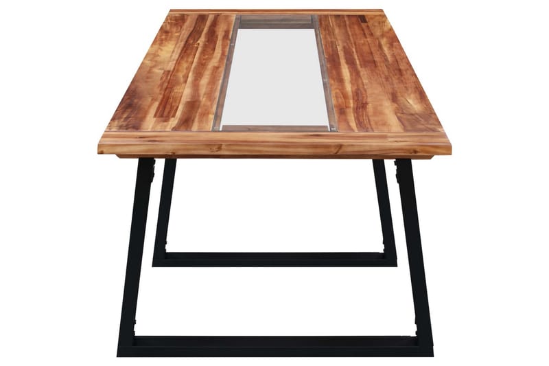 Spisebord 180x90x75 cm heltre akasie & glass - Møbler - Bord - Spisebord & kjøkkenbord
