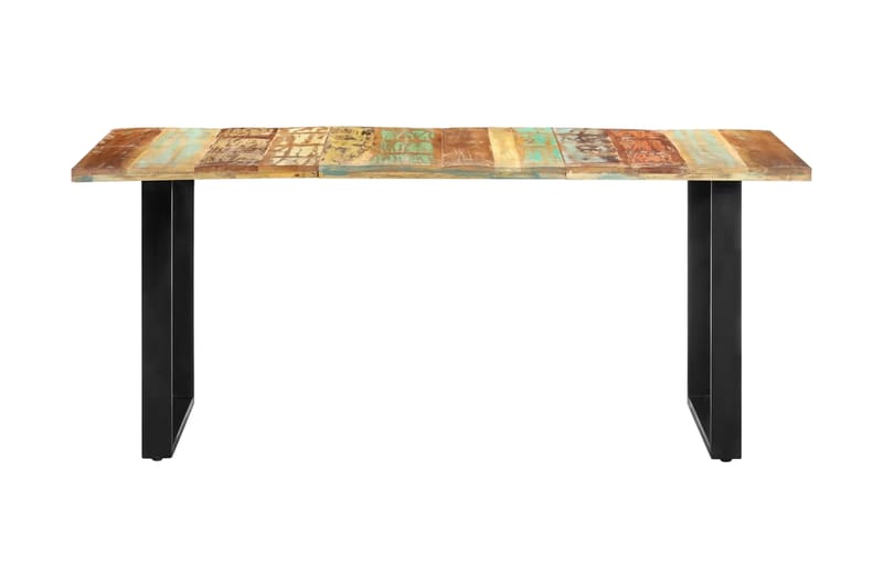 Spisebord 180x90x76 cm gjenvunnet heltre - Flerfarget - Møbler - Bord - Spisebord & kjøkkenbord